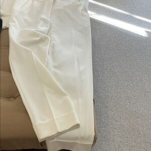 Riley & Rae Men's Cream-White Dress Pants - Tailored Flat Front